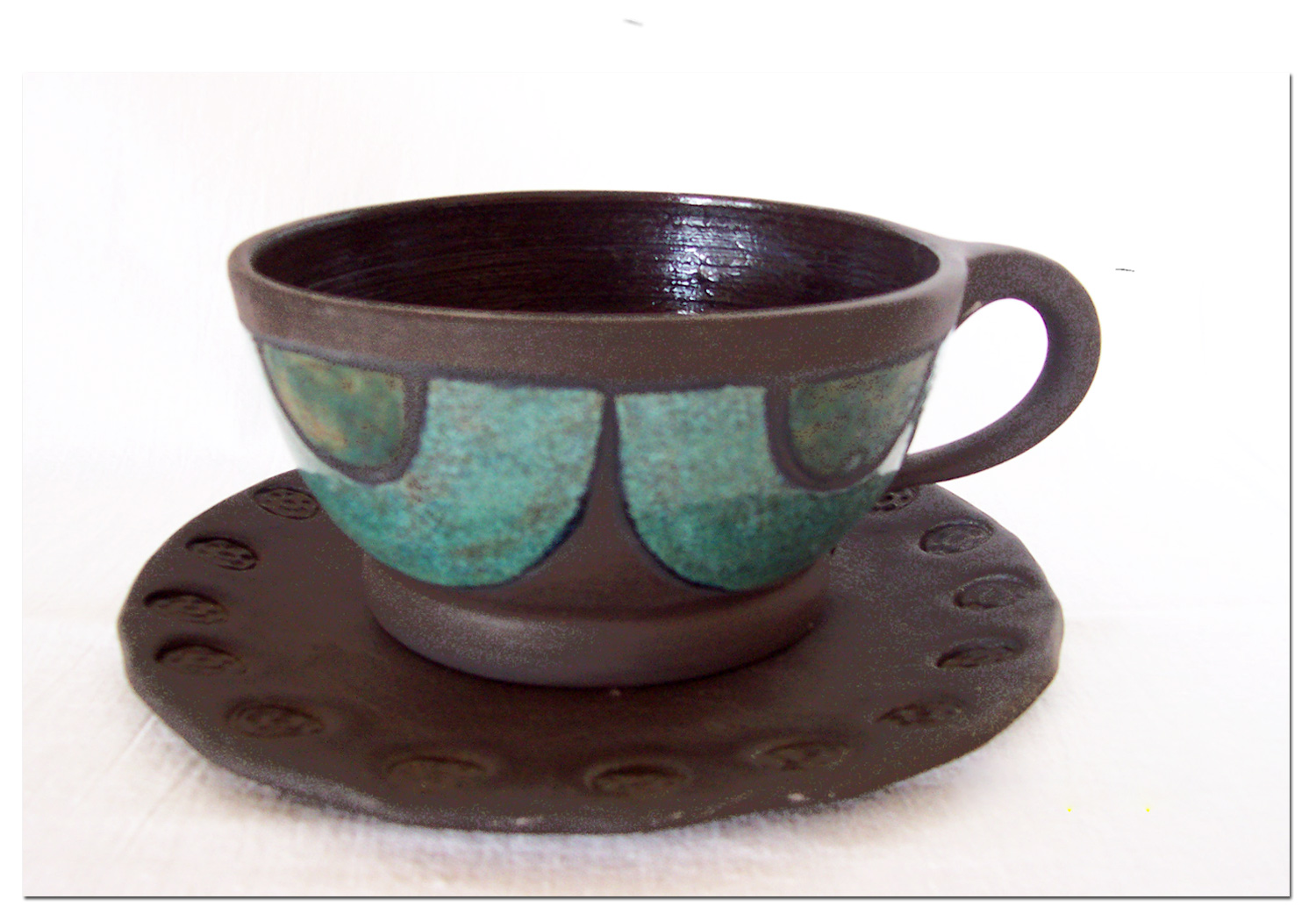 Tasse noire-verte